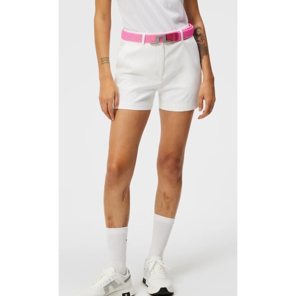 J.LINDEBERG Gwen Golf Shorts White Size 32 NEW Technical Stretch Athletic Sporty